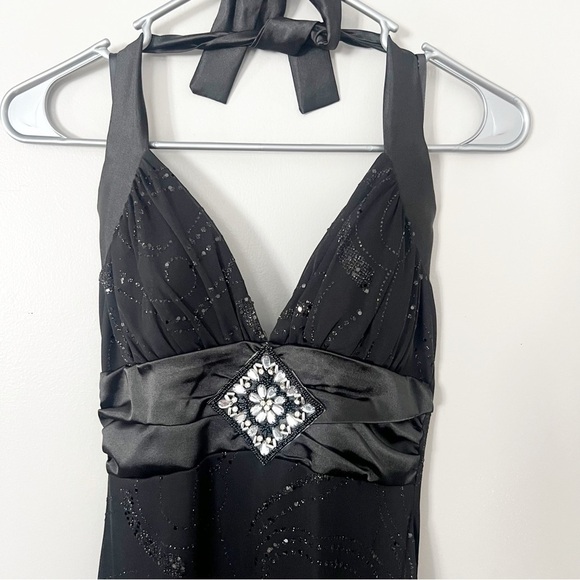 Vintage Y2K Taboo Dark Fairy Babydoll Dress Sparkly Whimsigoth Small Prom Black - Picture 3 of 16